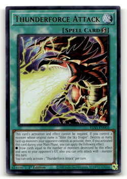 Thunderforce Attack EGS1-EN003 Ultra Rare Egyptian God Deck: Slifer the Sky Dra - Image 1