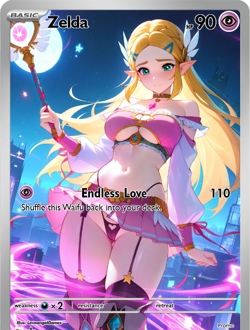 LoveangelGames-Season 2- Custom Card- Waifu Universe-Zelda Endless Love - Image 1