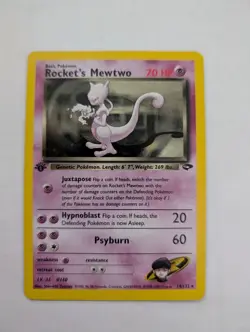 Pokemon TCG Rockets Mewtwo Gym Challenge Holo Card 14/132 1st Edition LP/NM - Image 1
