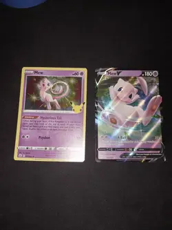 Pokemon Mew 25th Anniversary and Mew V PROMO 2 Card Lot - Image 1