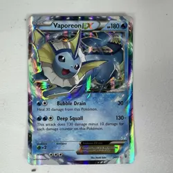 Vaporeon EX 24/83 Generations Ultra Rare Holo Pokemon Card NM - Image 1
