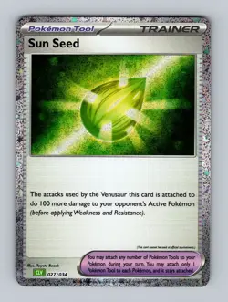 Pokemon Card Sun Seed 027/034 Premium Powers Promo HOLO RARE - MINT - Image 1