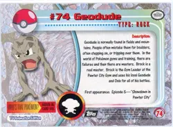 Geodude #74 199 TV Animation Edition Pokemon Card - Image 2