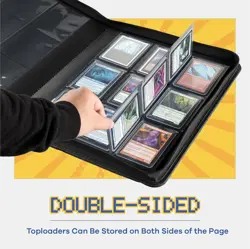 9-Pocket Toploader Card Binder for 252 Cards - Stylish Protection in Black - Image 5