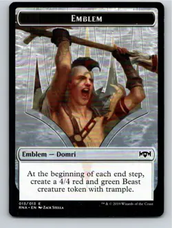 Magic the Gathering Token Domri, Chaos Bringer Emblem Ravnica Allegiance MTG - Image 1