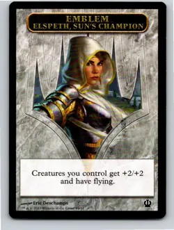 Magic the Gathering Token Elspeth Sun's Champion Emblem Theros MTG Free Shipping - Image 1