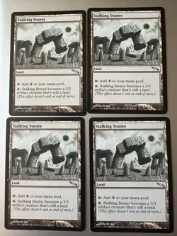 4x Stalking Stones (NM) Mirrodin Uncommon MRD Magic the Gathering MTG Playset - Image 1