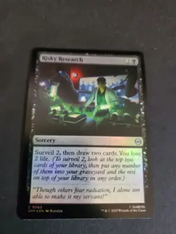 NM Foil Risky Research, MTG, Marvel's Spider-Man, Magic the Gathering, 62 - Image 1