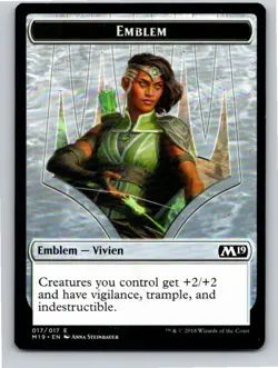 Magic the Gathering Token Vivien Reid Emblem Core Set 2019 MTG Free Shipping! - Image 1
