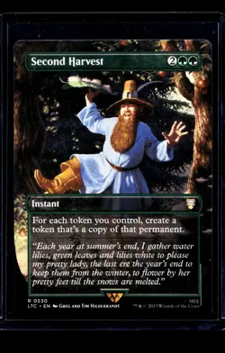 2023 MTG Magic The Gathering LOTR Commander Borderless #530 Second Harvest - Image 1
