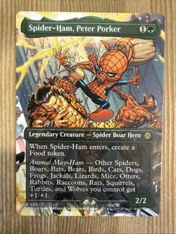 MTG - Spider-Ham, Peter Porker - Borderless - SPM 201 - Non Foil - NM - Image 1