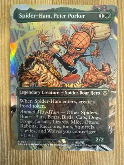 MTG - Spider-Ham, Peter Porker - Borderless - SPM 201 - Foil - NM - Image 1