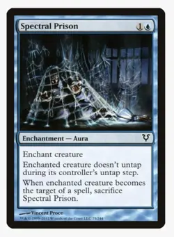 Spectral Prison MTG AVR LP | Pauper EDH Removal Control Lockdown Tap Down Aura - Image 1