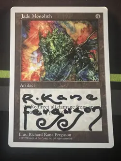 MTG 5th Edition - Jade Monolith Artist Proof Richard Kane Ferguson NM - Image 1