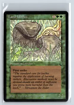 MTG Magic the Gathering Card - 2X Land Leeches - The Dark - Common - Image 3