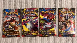 Mega Evolution Pokemon Booster Pack Art Set [New] - Lot of 4 Sealed Packs - Image 1