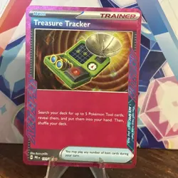 Treasure Tracker 131/131 Ace Spec Holo Pokemon TCG Prismatic Evolutions - Image 1