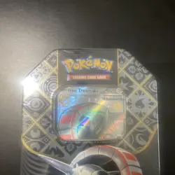 FACTORY SEALED-NEW- Pokemon TCG Paldean Fates Iron Treads ex Tin Bubble Mew - Image 2