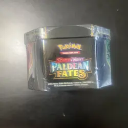 FACTORY SEALED-NEW- Pokemon TCG Paldean Fates Iron Treads ex Tin Bubble Mew - Image 4