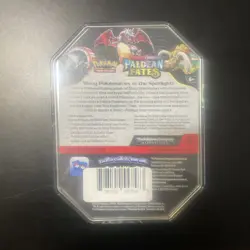 FACTORY SEALED-NEW- Pokemon TCG Paldean Fates Great Tusk ex Tin Bubble Mew - Image 3