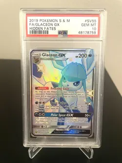 Pokemon Glaceon GX Shiny 2019 Hidden Fates SV55/SV94 PSA 10 - Image 1