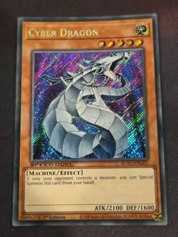 YuGiOh Cyber Dragon SGX1-ENG01 Secret Rare 1st Edition Near Mint Speed Duel GX - Image 1
