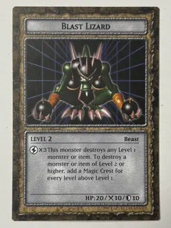 Yugioh Dungeon Dice Monsters B1-07 Blast Lizard English CARD ONLY VVLP - Image 1