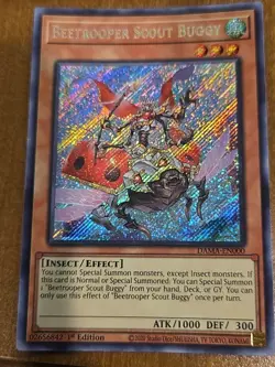 Yugioh: Beetrooper Scout Buggy - DAMA-EN000 - Secret Rare - 1st Eidtion - NM - Image 1