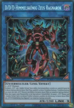 yugioh D/D/D-Himmelskonig Zeus Ragnarok DOOD-DE049 SECRET RARE 1AUFLAGE DEUTSCH - Image 1