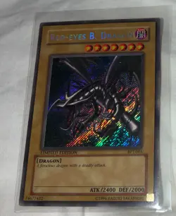 YUGIOH RED EYES BLACK DRAGON SECRET RARE LIMITED EDITION BPT-001 NM - Image 2