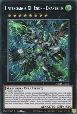 yugioh UntergangZ XII Ende - Drastrius DOOD-DE045 SECRET RARE 1AUFLAGE DEUTSCH - Image 1