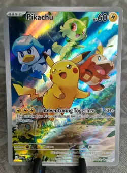 Pikachu SVP 027 Pokemon TCG S&V Paldea Evolved Black Star Promo Card - Image 1