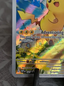 Pikachu SVP 027 Pokemon TCG S&V Paldea Evolved Black Star Promo Card - Image 5