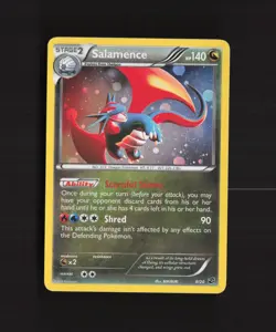 Salamence 8/20 Dragon Vault Cosmos Holo SWIRL Pokemon Card DMG - Image 1