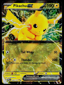 Pikachu ex 028/131 - Prismatic Evolutions Double Rare Pokemon Card Near Mint NM - Image 1