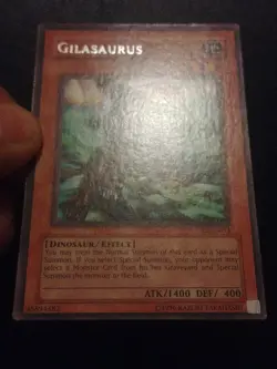 Yu-Gi-Oh! RARE CARD GILASAURUS LON-071 VINTAGE PRINT LP - Image 2