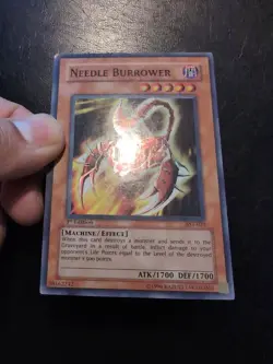 Yu-Gi-Oh! SUPER RARE HOLO CARD NEEDLE BURROWER AST-020 1ST MP - Image 2