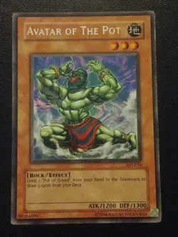 Yu-Gi-Oh! RARE CARD AVATAR OF THE POT AST-016 VINTAGE PRINT LP - Image 1