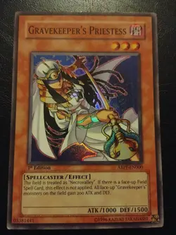 Yu-Gi-Oh! SUPER RARE HOLO CARD GRAVEKEEPER'S PRIESTESS ABPF-EN000 1ST NM/VLP - Image 1