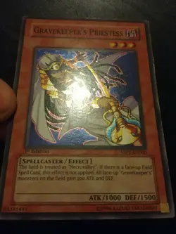 Yu-Gi-Oh! SUPER RARE HOLO CARD GRAVEKEEPER'S PRIESTESS ABPF-EN000 1ST NM/VLP - Image 2