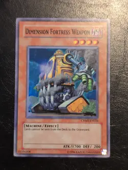 Yu-Gi-Oh! SUPER RARE HOLO CARD DIMENSION FORTRESS WEAPON CRMS-EN033 VLP - Image 1