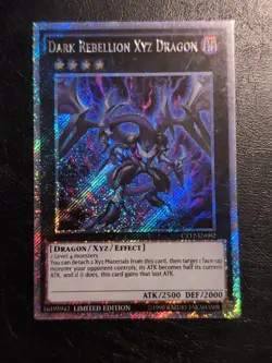 Yu-Gi-Oh! PLATINUM SECRET RARE CARD DARK REBELLION XYZ DRAGON CT12-EN002 NM/VLP - Image 1