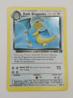 Pokemon TCG Dark Dragonite Holo Rare Card #05/82 Team Rocket Set - Image 2