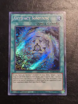 Yu-Gi-Oh! SECRET RARE HOLO CARD ARTIFACT IGNITION BLAR-EN074 1ST NM - Image 1
