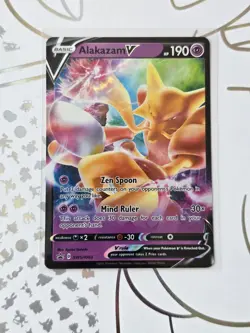 Alakazam V SWSH083 Black Star Promo Pokemon Card Bundle Hoopa Rotom Regieleki - Image 2
