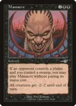 Massacre Nemesis PLD Black Uncommon MAGIC THE GATHERING MTG CARD ABUGames - Image 1