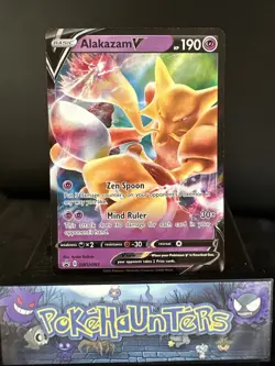 Pokemon Card Alakazam V SWSH083 Black Star Promo Half Art Holo Rare NM - Image 1