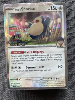 Hop's Snorlax 184 Sv Holo Black Star Promo Card Prerelease Deck Sealed Mint New - Image 1