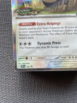 Hop's Snorlax 184 Sv Holo Black Star Promo Card Prerelease Deck Sealed Mint New - Image 2