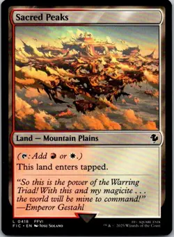 Sacred Peaks L Land - Mountain Plains Commander: FINAL FANTASY 418 Near Mint - Image 1